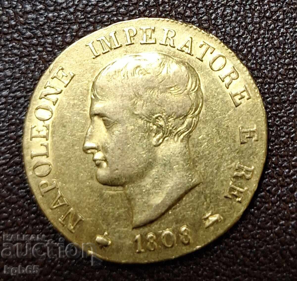 40 Lira Gold 1808. Very Rare!!! RR with price 3549.65 BGN | € 1814.91 40 Lira Gold 1808. Very Rare!!! RR with price 3549.65 BGN | € 1814.91