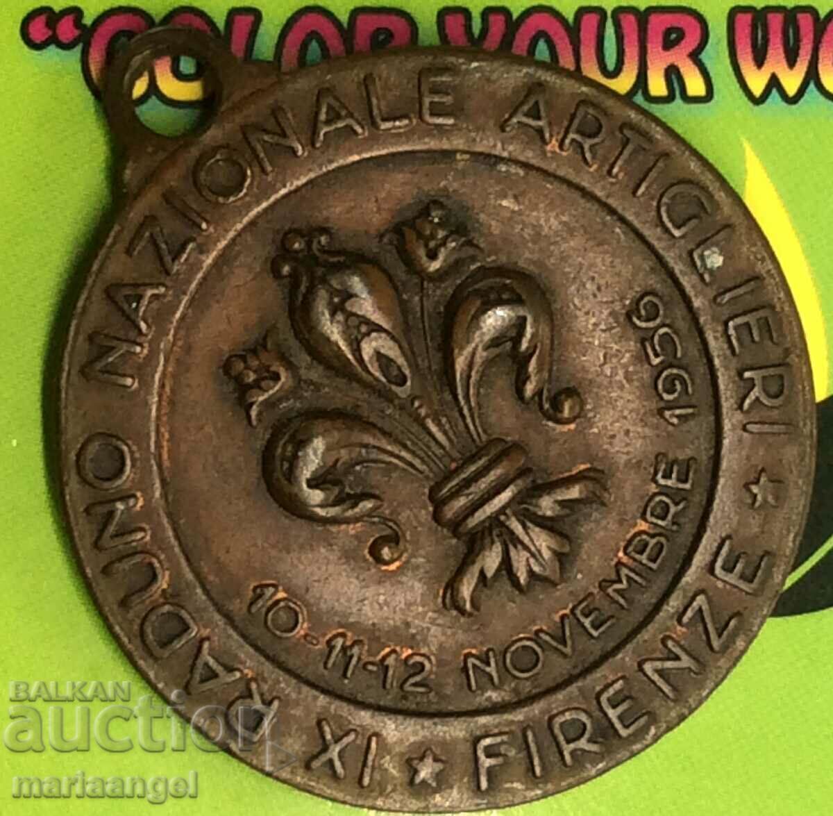 Italy Medal 1956 "National Congress of Artillerymen" Florence with price 36.00 BGN | € 18.41