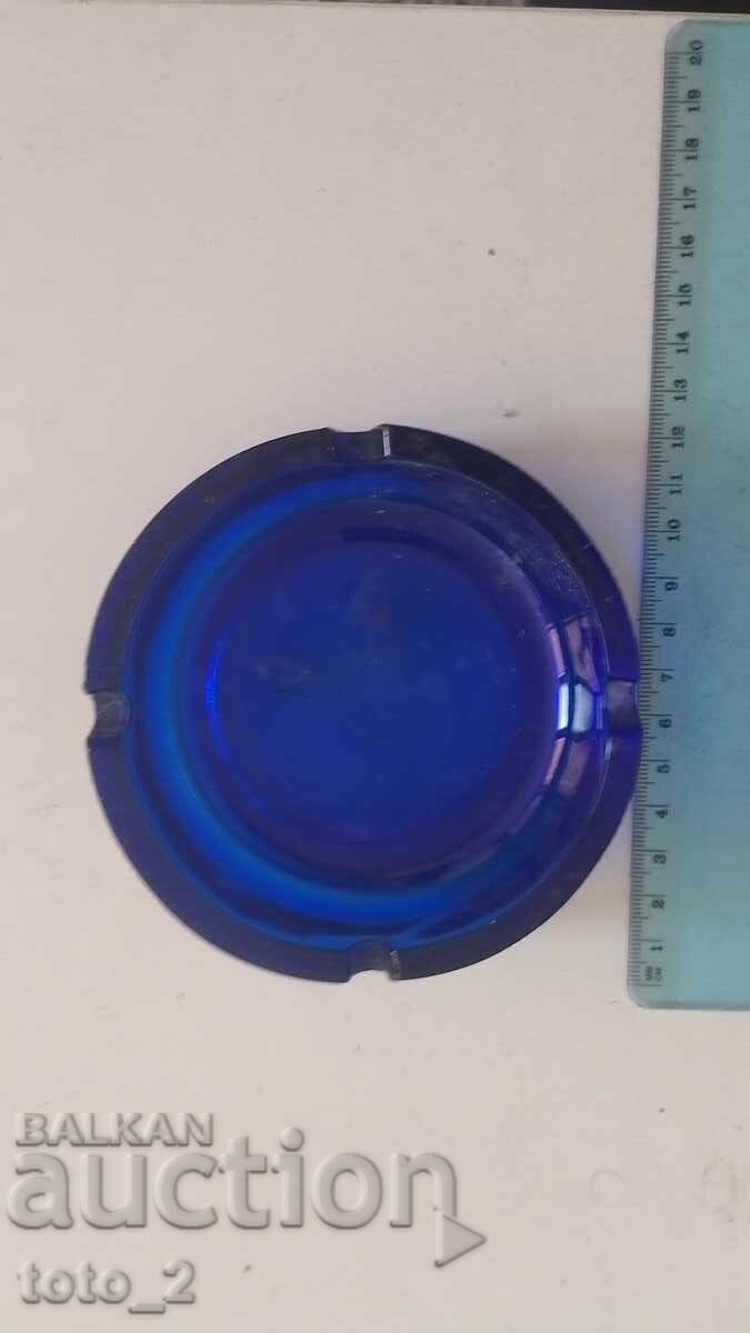 Ashtray, colored glass