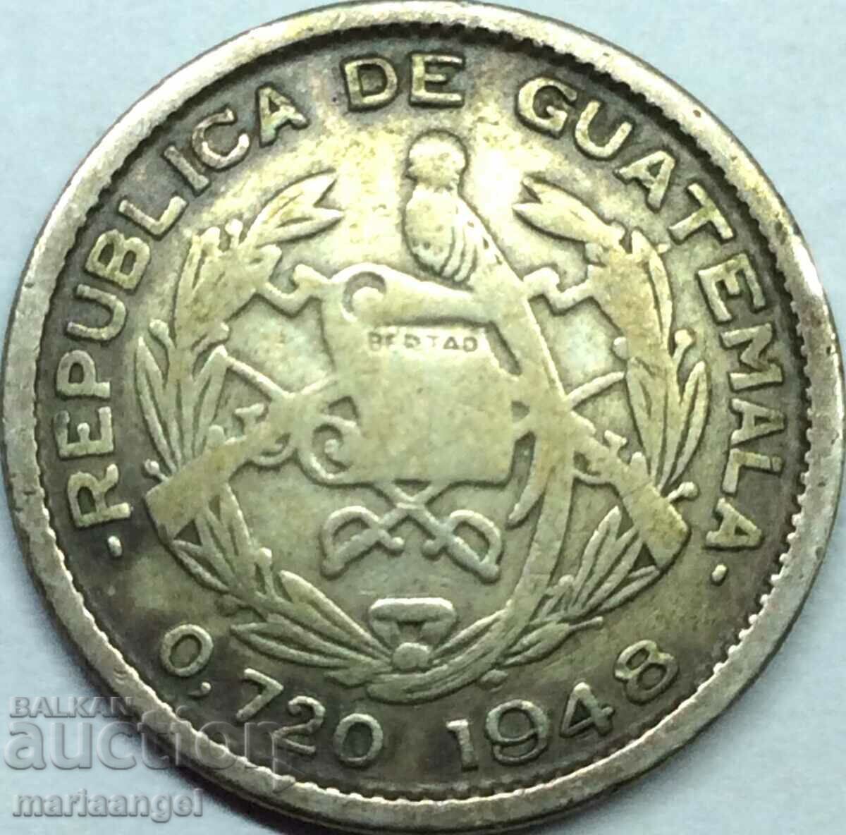 Guatemala 10 centavos 1948 20mm silver - 6 Guatemala 10 centavos 1948 20mm silver - 6