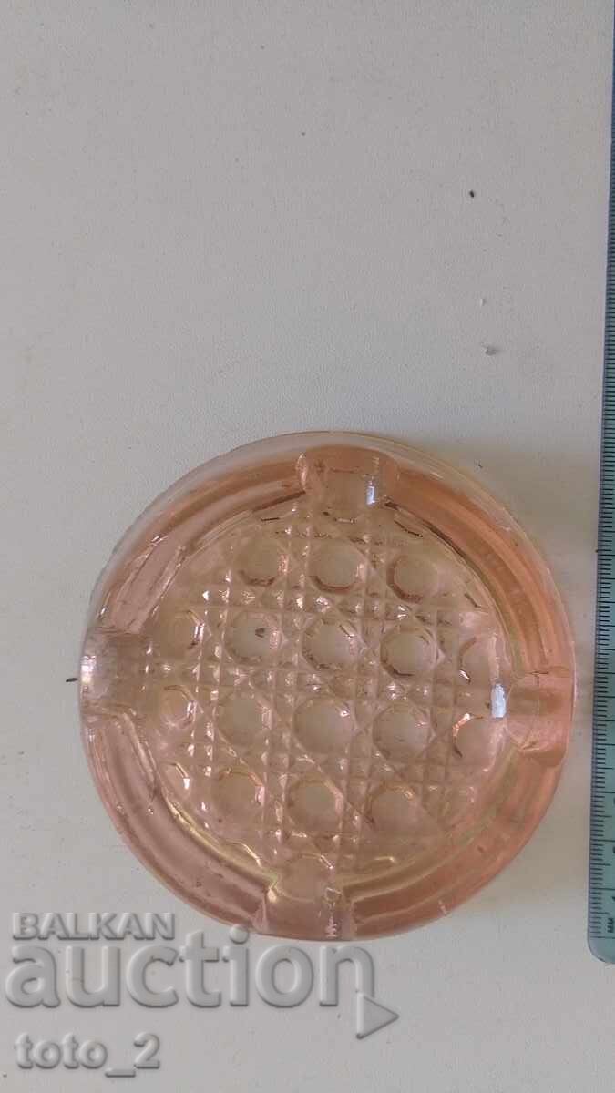 Ashtray, colored glass