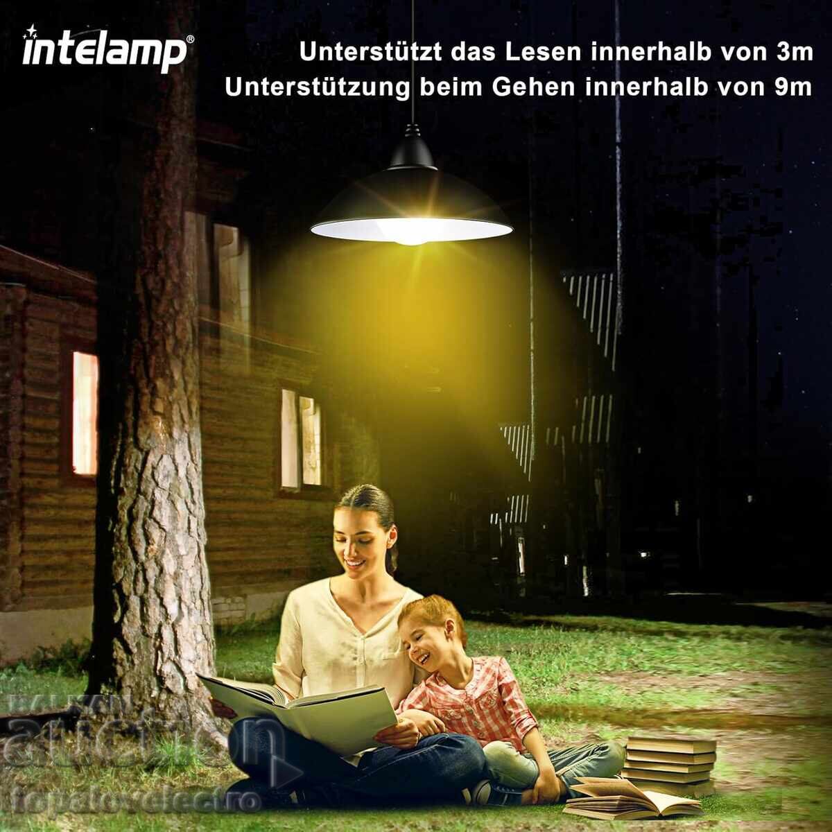 Solar hanging lamp with remote control, 3 light colors with price 19.00 BGN | € 9.71