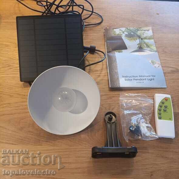 Delivery of Solar hanging lamp with remote control, 3 light colors