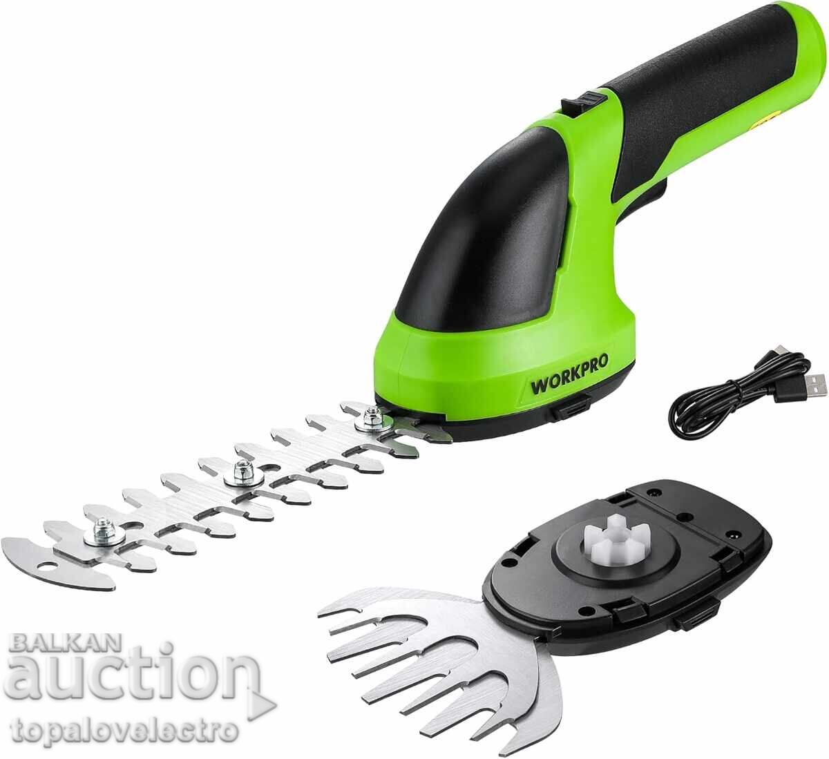 Rechargeable Grass and Shrub Shear 2 in 1, 7.2V, 2000 mAh