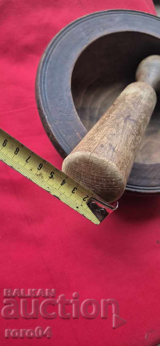 HAVANCHE WITH A PESTLE - MORTAR - WOODEN - 6