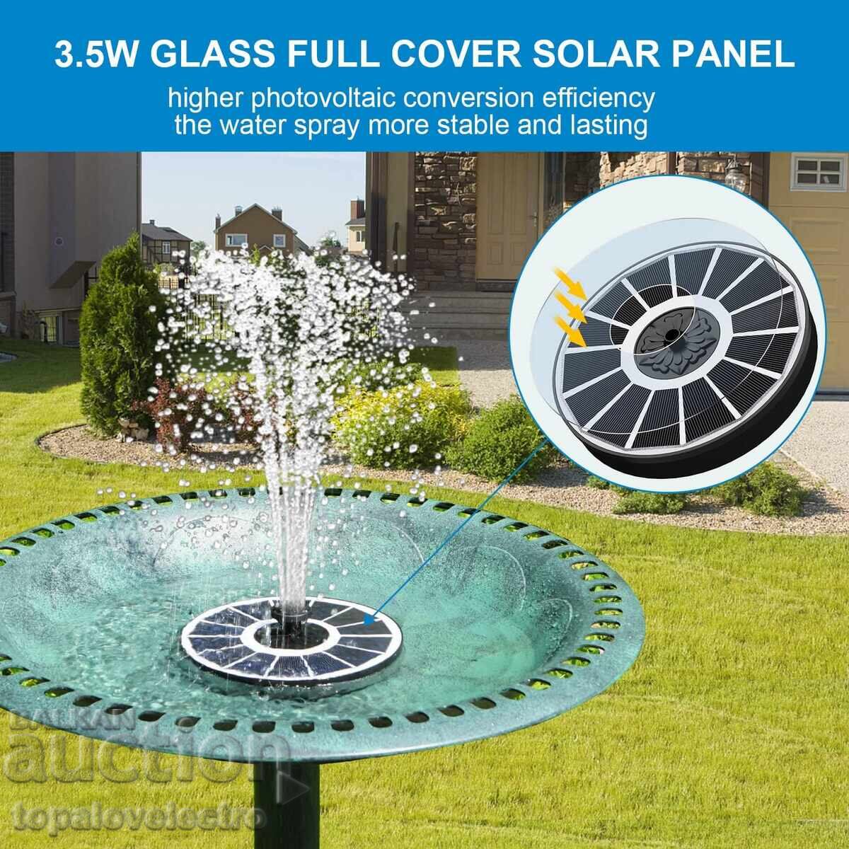 Solar Fountain 3.5W with 2000 mAh Battery - 2025 Upgrade Model with price 19.00 BGN | € 9.71
