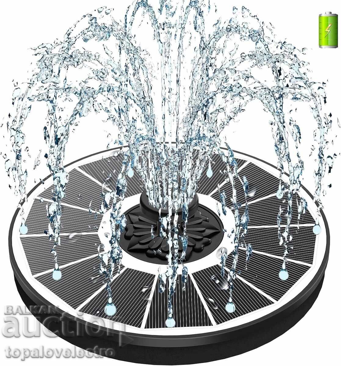 Solar Fountain 3.5W with 2000 mAh Battery - 2025 Upgrade Model