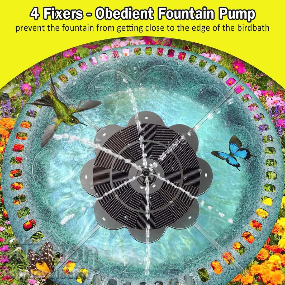 Solar Fountain with 14 LED Lights - 2025 Upgrade Model with price 28.00 BGN | € 14.32