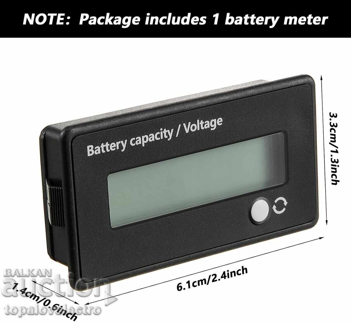 12V–84V Battery Capacity and Voltage Indicator with price 9.00 BGN | € 4.60