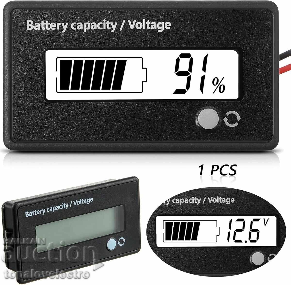 12V–84V Battery Capacity and Voltage Indicator