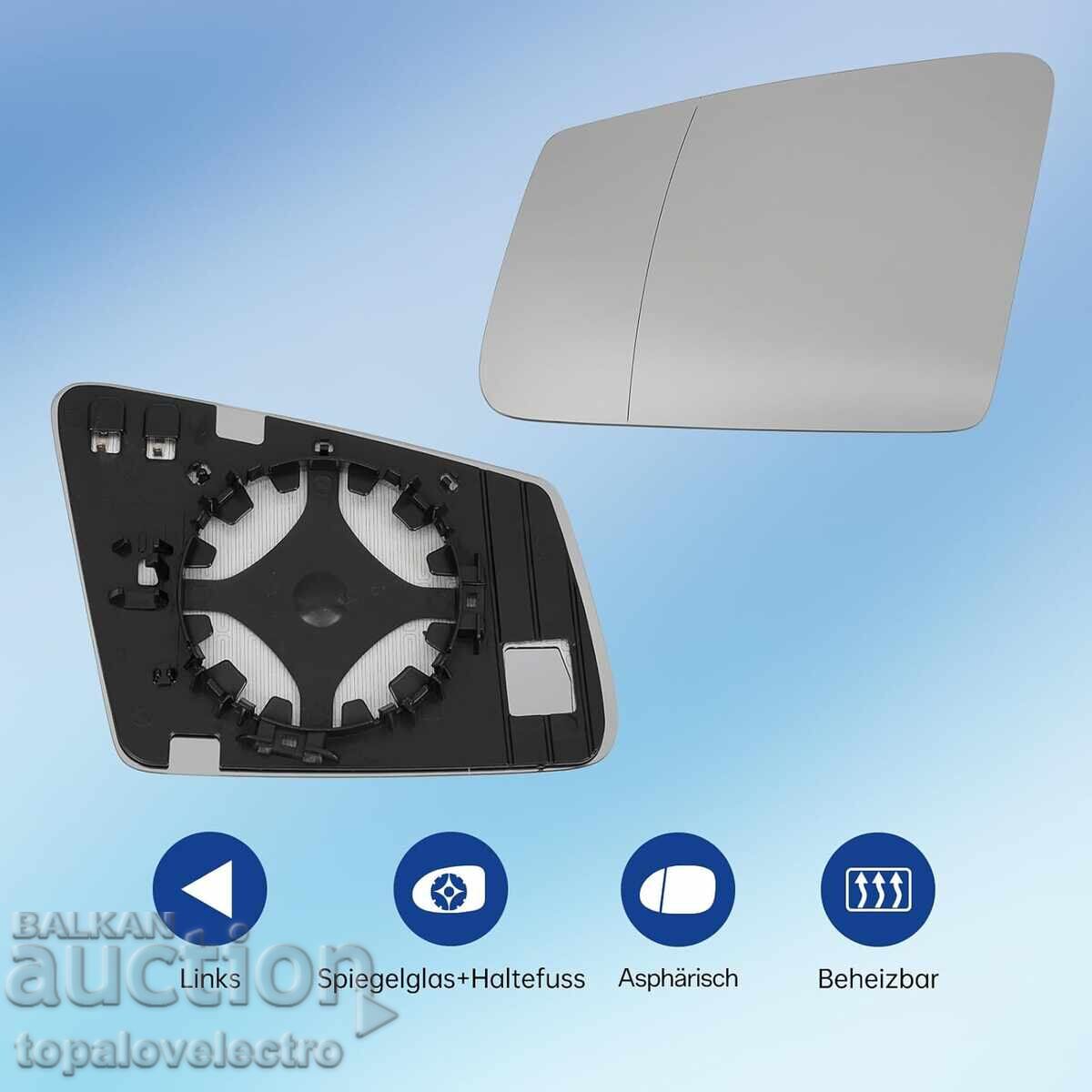Mirror glass for Mercedes - left, aspherical and heated with price 18.00 BGN | € 9.20