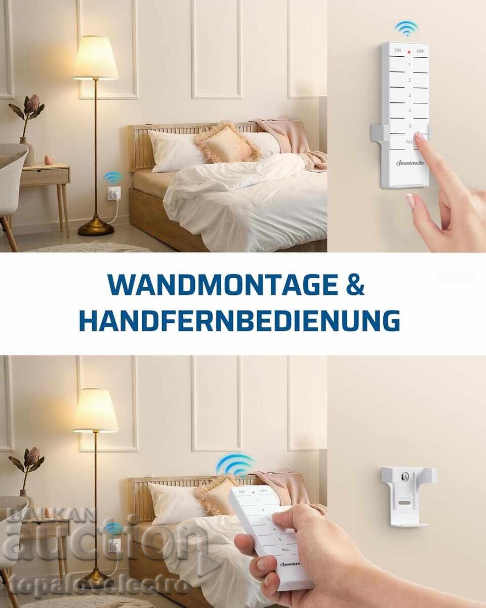 Комплект от 5 броя Безжичен контакт с дистанционно управлени с цена 39.00 лв. | € 19.94