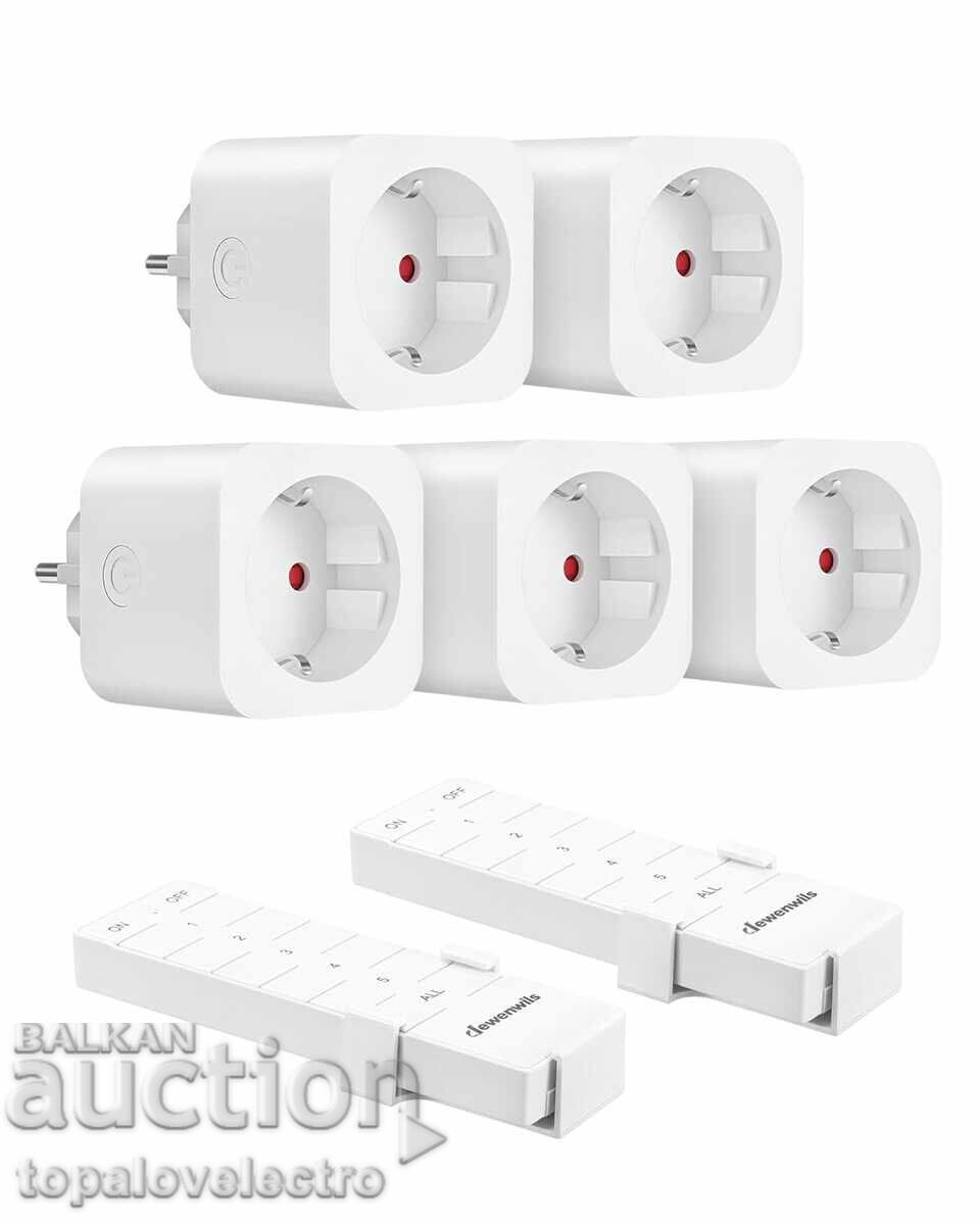 Комплект от 5 броя Безжичен контакт с дистанционно управлени