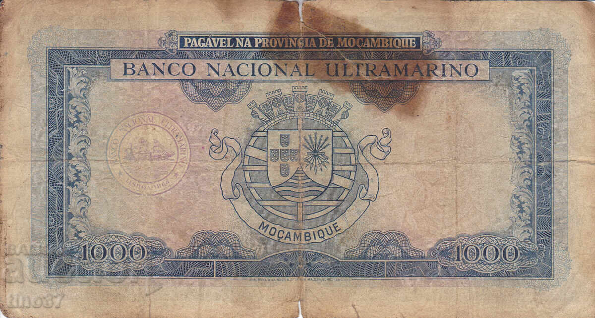 Auction  tino37 - MOZAMBIQUE - /PORTUGUESE/ - 1000 ESCUDOS - 1953