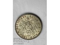 Germany Rare Silver Coin 3 Mark 1912 Prussia Silver