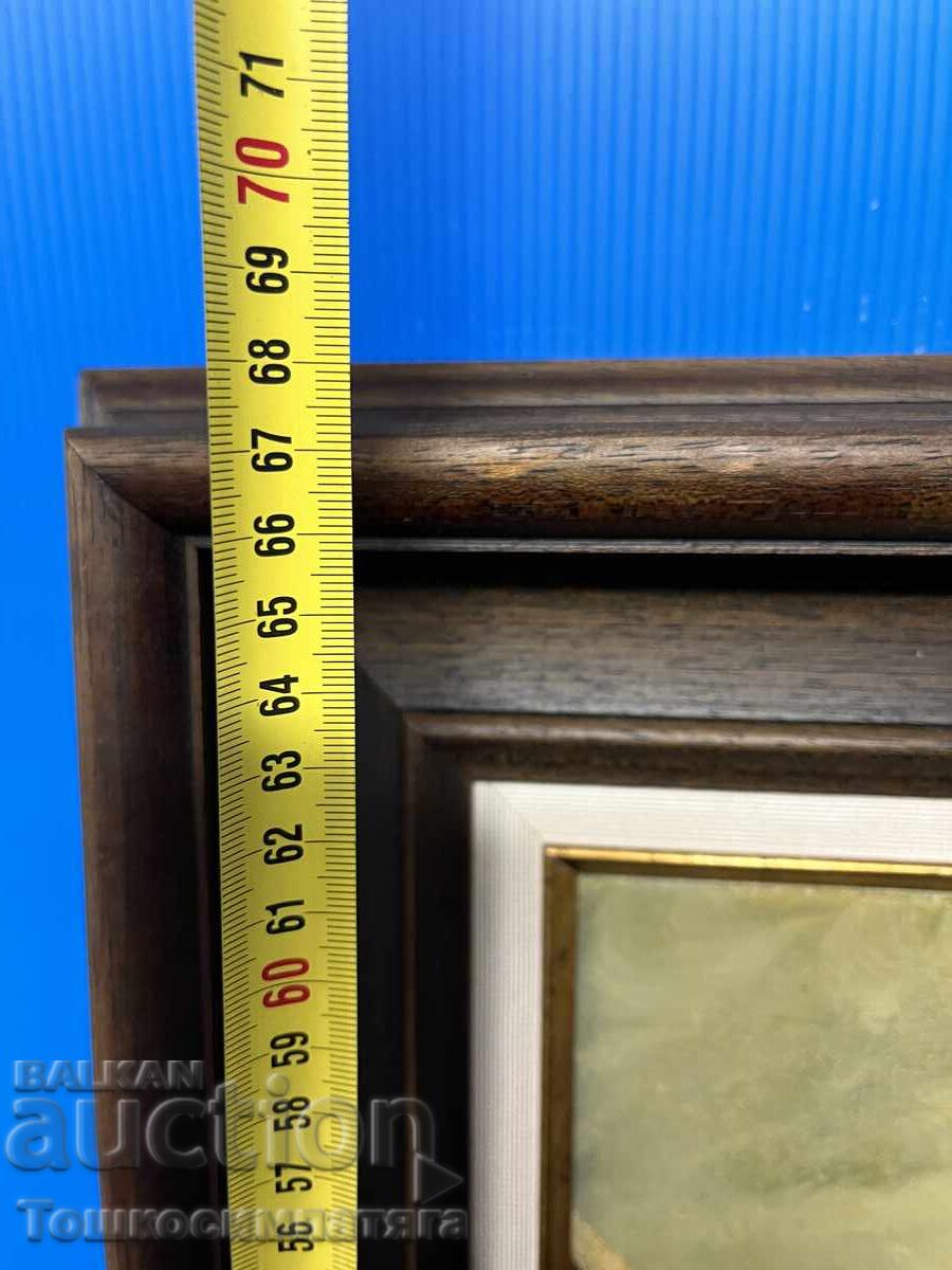 Tablou frumos de iarnă pe pânză cu vopsele de ulei - 5