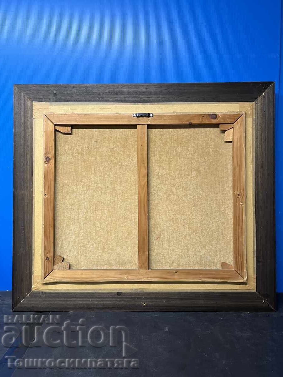 Tablou frumos de iarnă pe pânză cu vopsele de ulei - 7