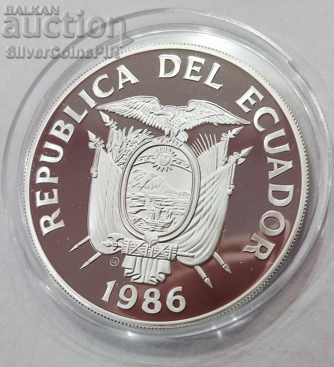 Silver 1000 Sucres Football 1986 Ecuador - 7 Silver 1000 Sucres Football 1986 Ecuador - 7