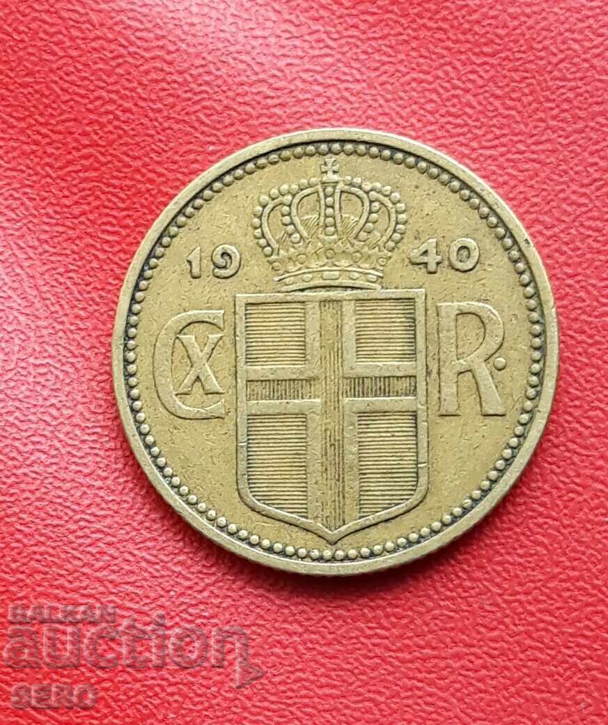 Исландия-1 крона 1940 с цена 2.01 лв. | € 1.03