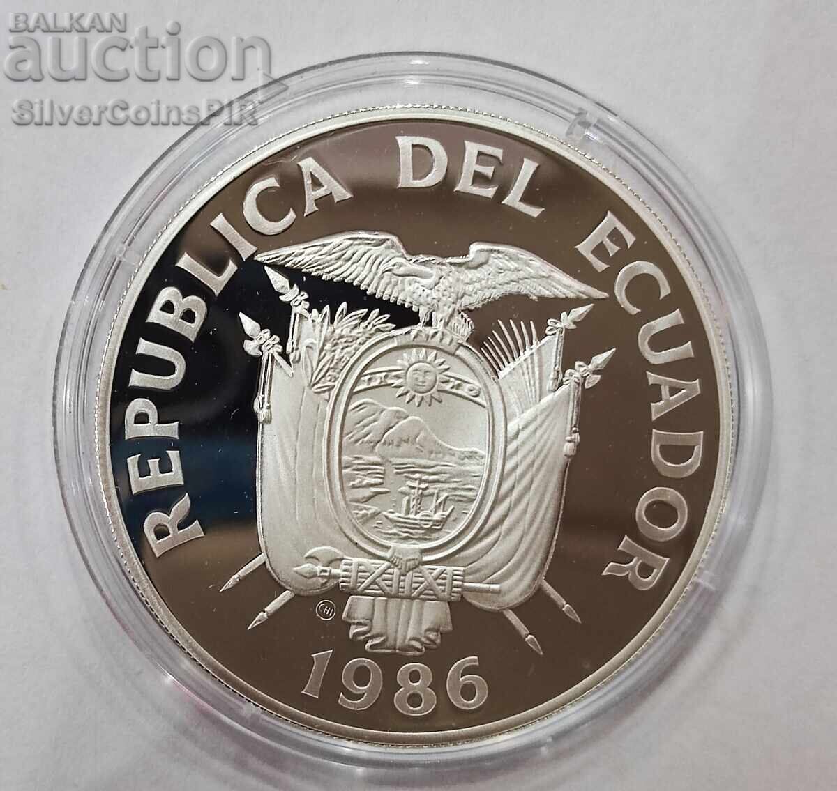 Delivery of Silver 1000 Sucres Football 1986 Ecuador Delivery of Silver 1000 Sucres Football 1986 Ecuador