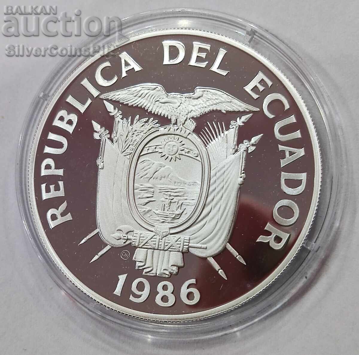 Silver 1000 Sucres Football 1986 Ecuador - 7 Silver 1000 Sucres Football 1986 Ecuador - 7