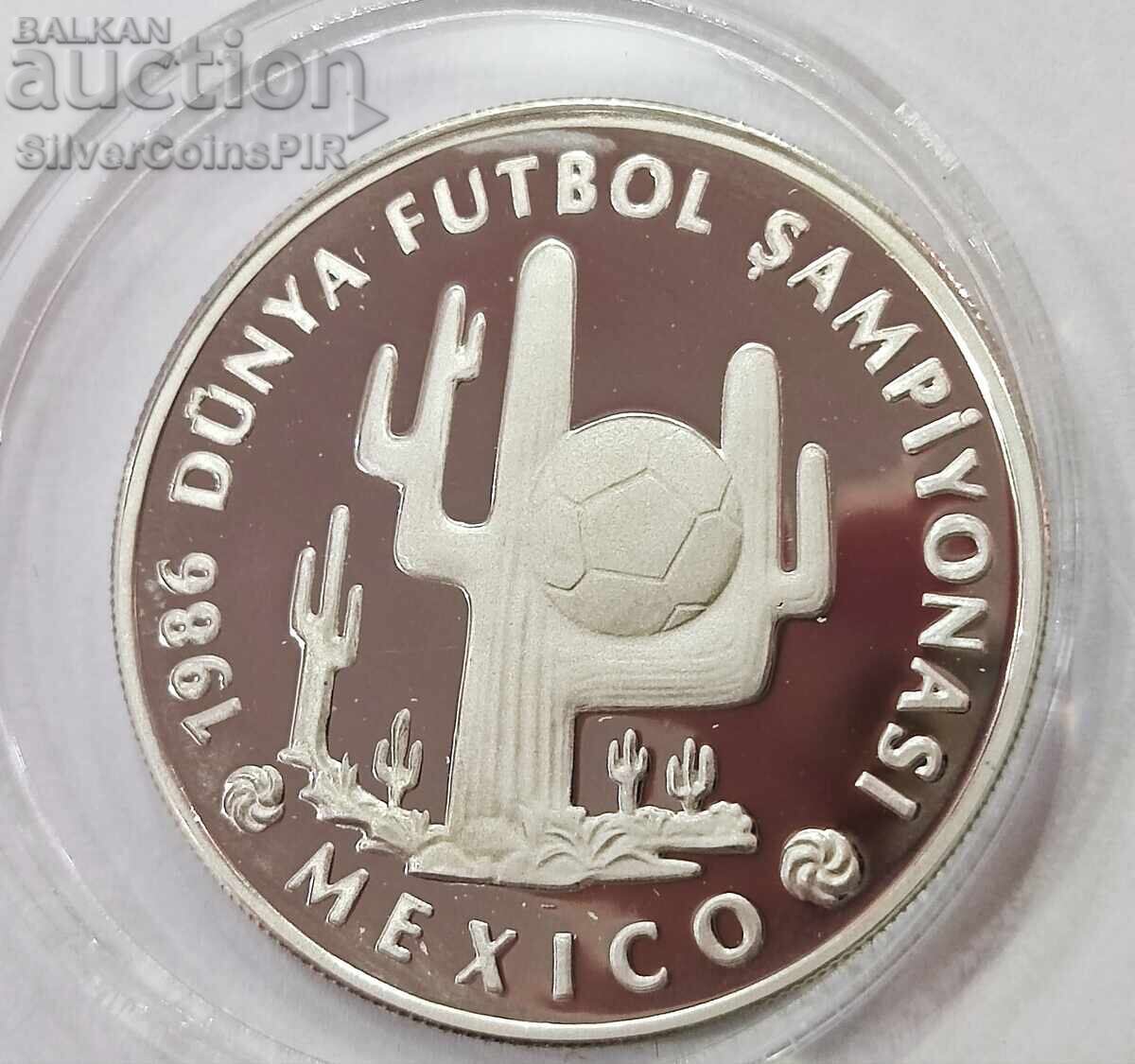 Auction Silver 10,000 Lira Football 1986 Turkey Auction Silver 10,000 Lira Football 1986 Turkey