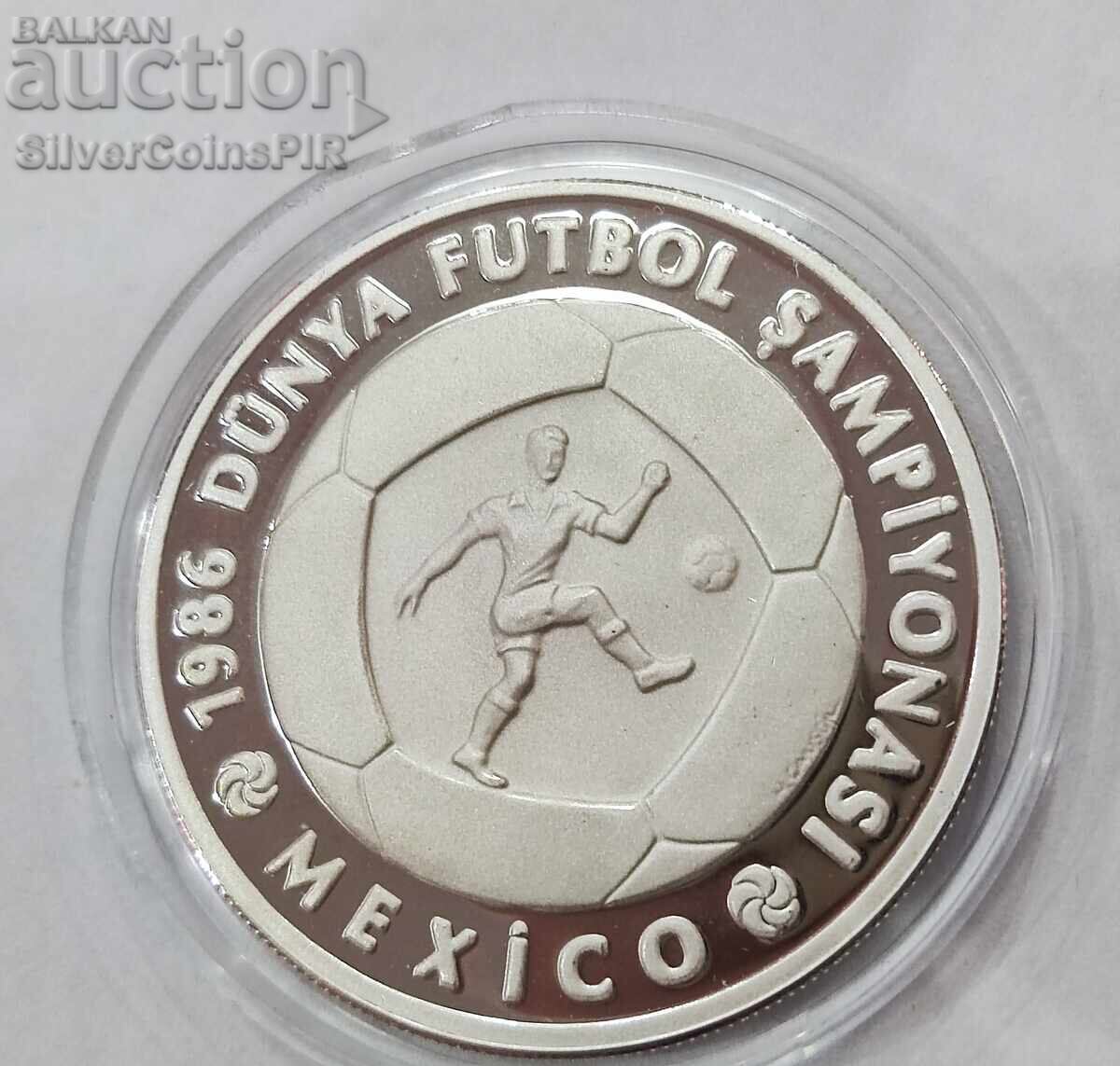 Auction Silver 10,000 Lira Football 1986 Turkey Auction Silver 10,000 Lira Football 1986 Turkey