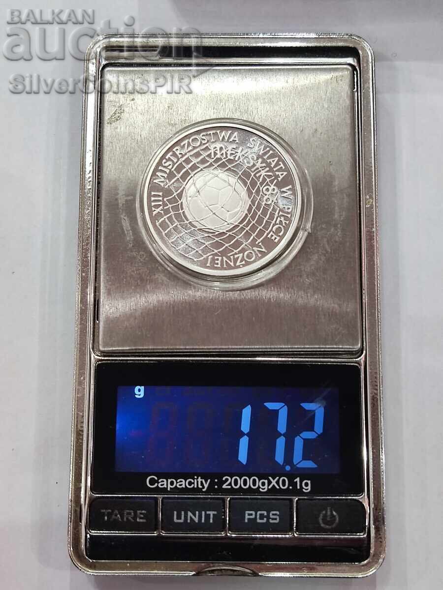 Silver 500 Zloty Football 1986 Poland - 7 Silver 500 Zloty Football 1986 Poland - 7