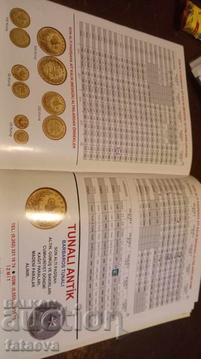 Livrarea Catalog Turcia Bancnote și altele, foarte valoros Livrarea Catalog Turcia Bancnote și altele, foarte valoros