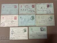 Bulgaria 8 postal cards 5 and 10 stotinki Ferdinand 1901-1912