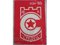 Program fotbal - CSKA toamna 85