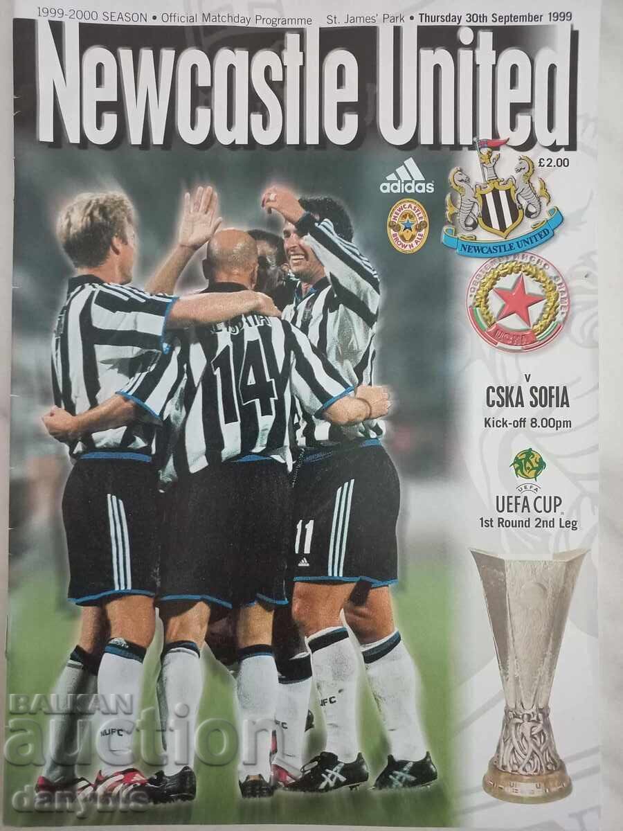 Футболна програма - Нюкасъл - ЦСКА 1999 г