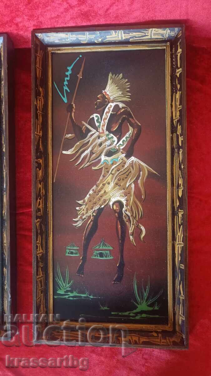 Доставка на Акрилен триптих Кралски танцьори от Бурунди