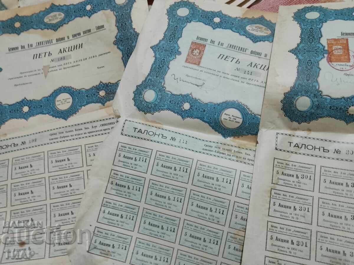 Licitație Acțiuni vechi 3 buc - 0.01st Licitație Acțiuni vechi 3 buc - 0.01st