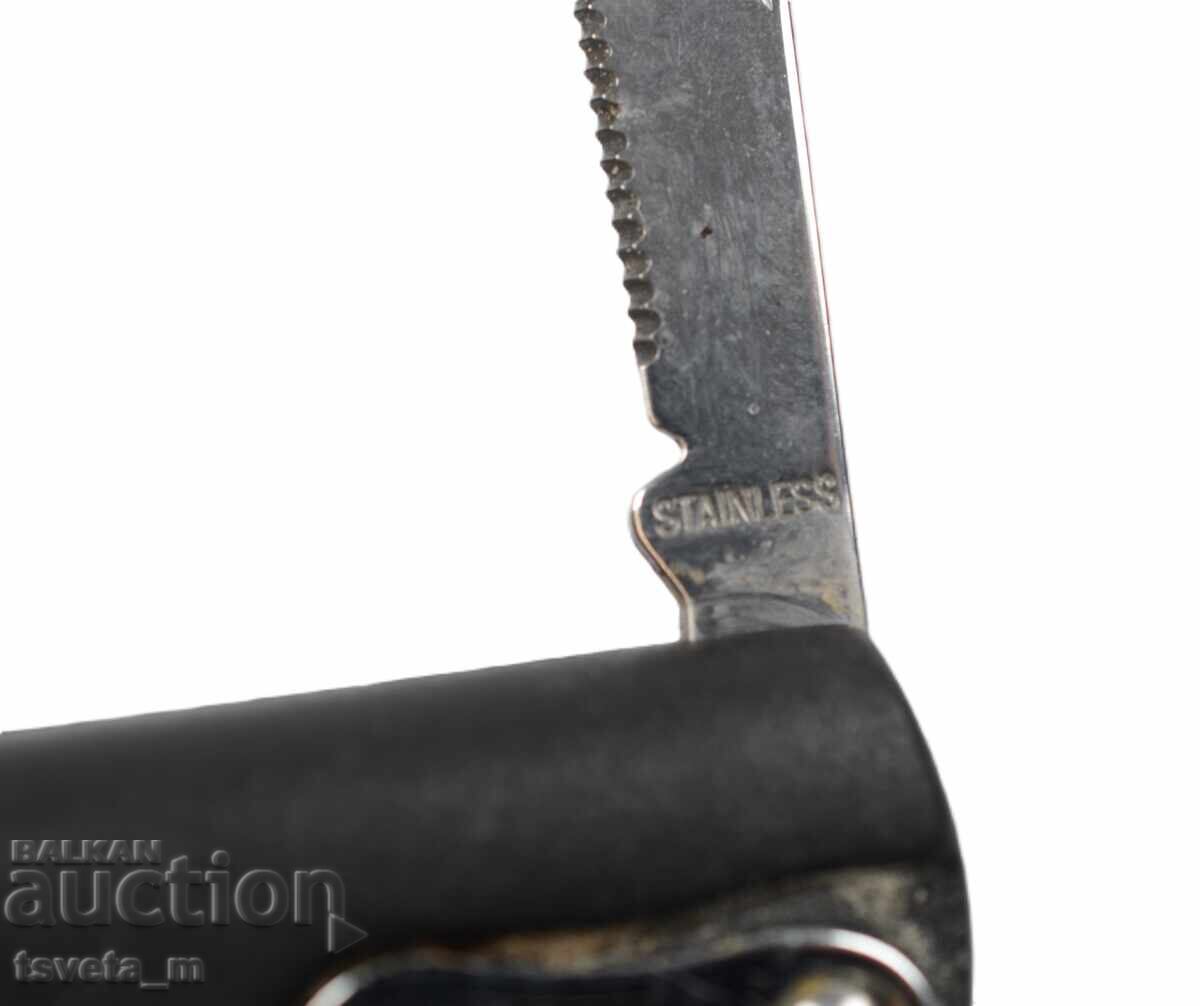 Corkscrew with two bottle openers and a small knife - 5