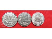 Lot of 3 pcs. 100 BGN each 1930, 1934 and 1937.