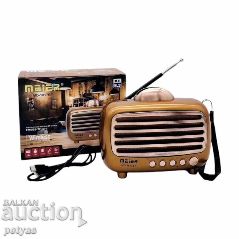 3-band retro radio Meier MD-1017 BT AM, FM, SW + USB/TF