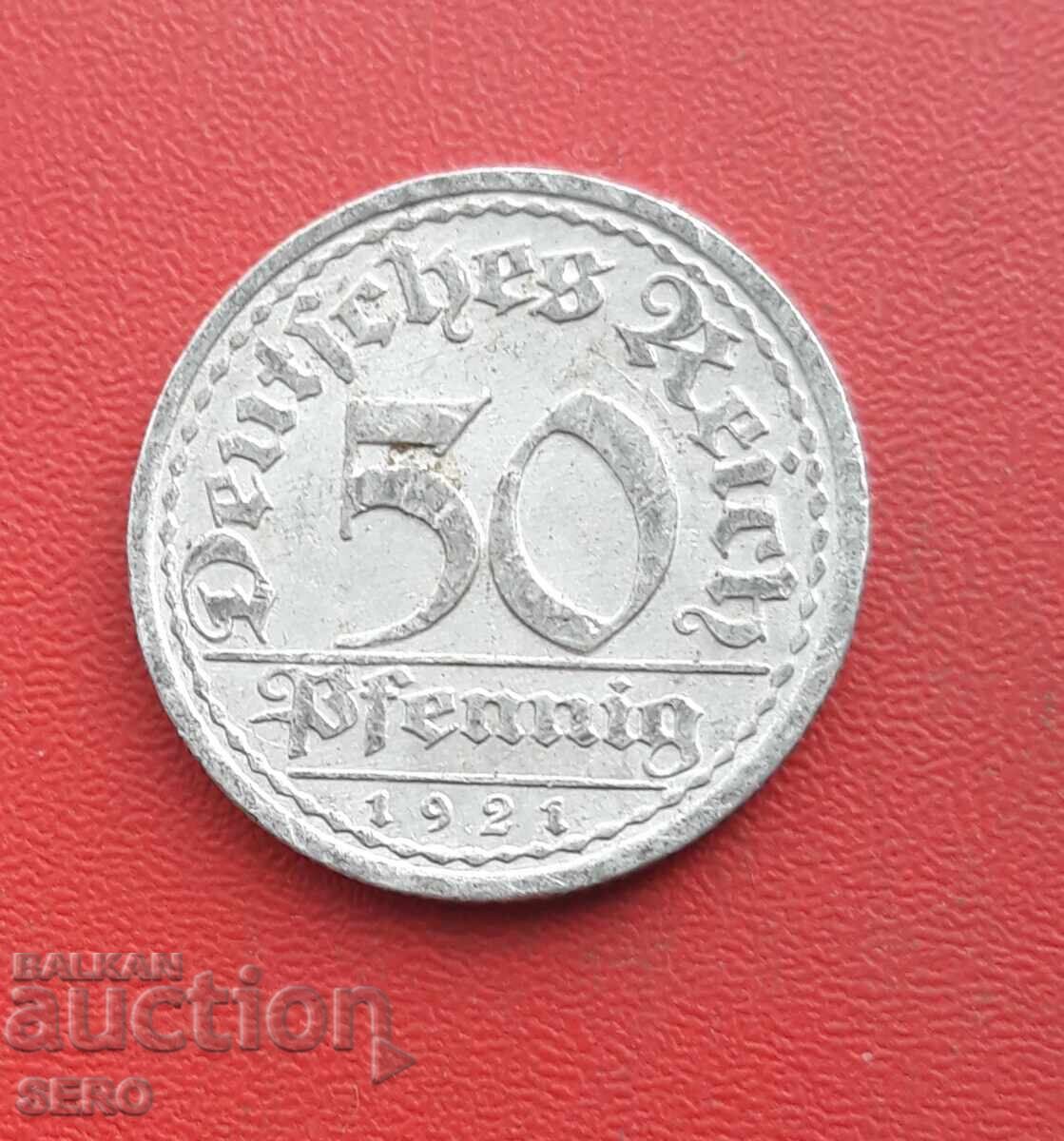 Germania-50 Pfennig 1921 A-Berlin Germania-50 Pfennig 1921 A-Berlin