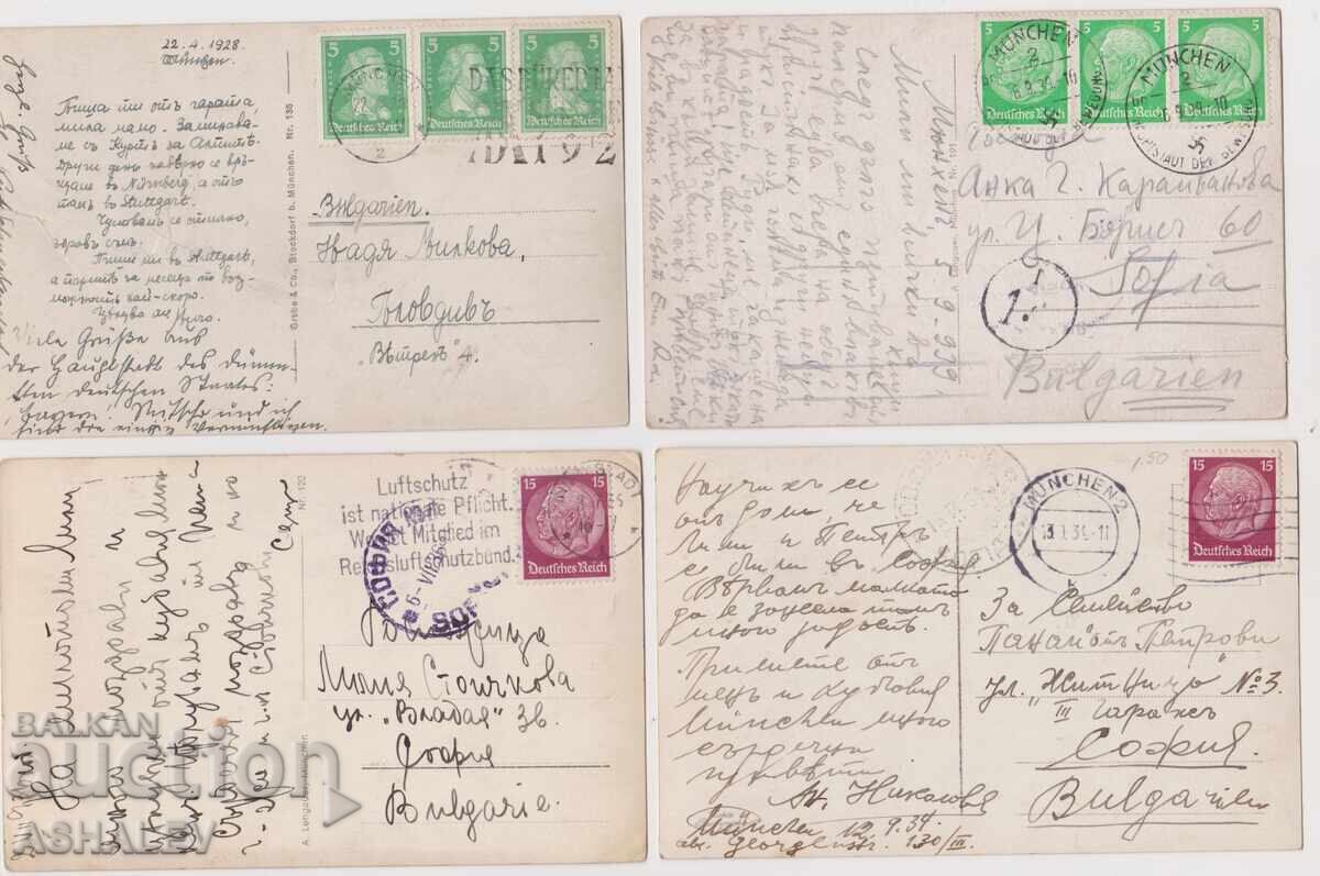 Γερμανία – Μόναχο 1931/39 4 τμχ.-ταχυδρομημένα με τιμή € 8.00 | 15.65 BGN