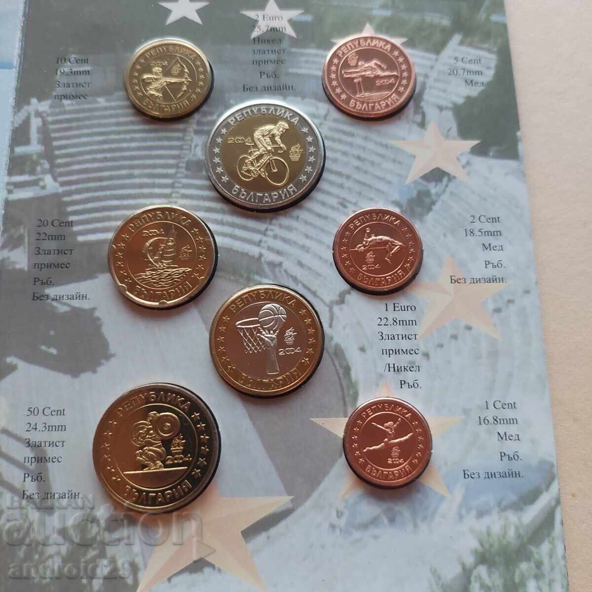 Trial Euro set Bulgaria 2004/ Coin/ UNC/ BZC with price 34.99 BGN | € 17.89 Trial Euro set Bulgaria 2004/ Coin/ UNC/ BZC with price 34.99 BGN | € 17.89
