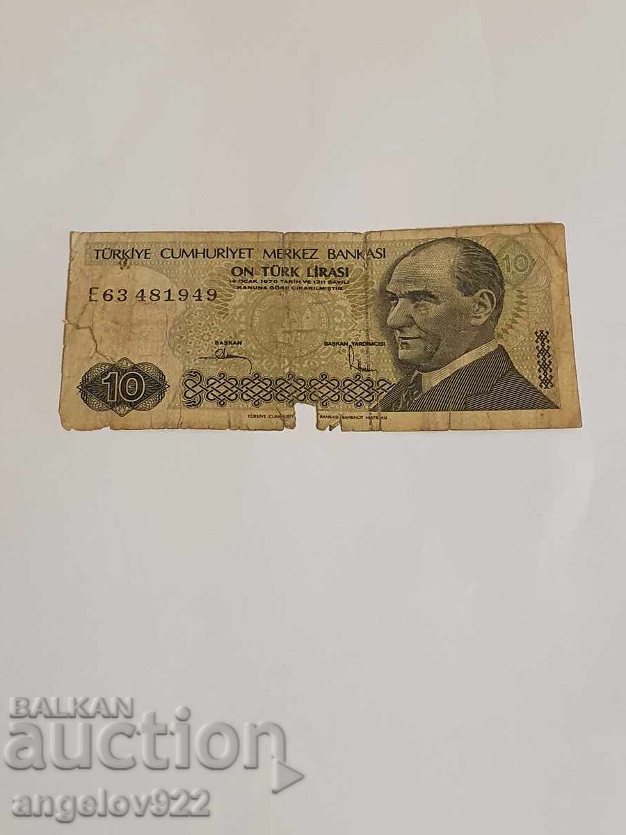 10 Lira 1970 10 Lira 1970