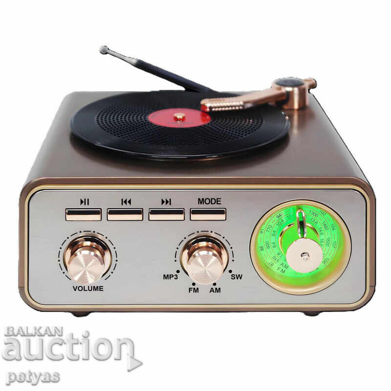 Radio retro cu 3 benzi Meier MD-1217 BT - AM, FM, SW + USB/TF