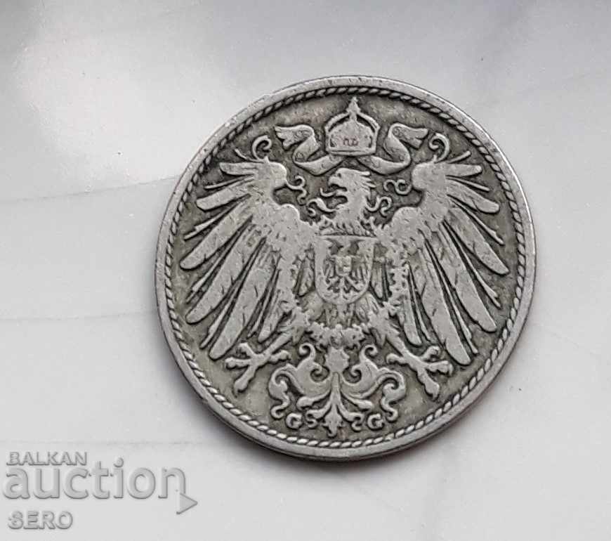 Γερμανία-10 Pfennig 1897 G-Karlsruhe-πολύ σπάνιο με τιμή 9.00 BGN | € 4.60