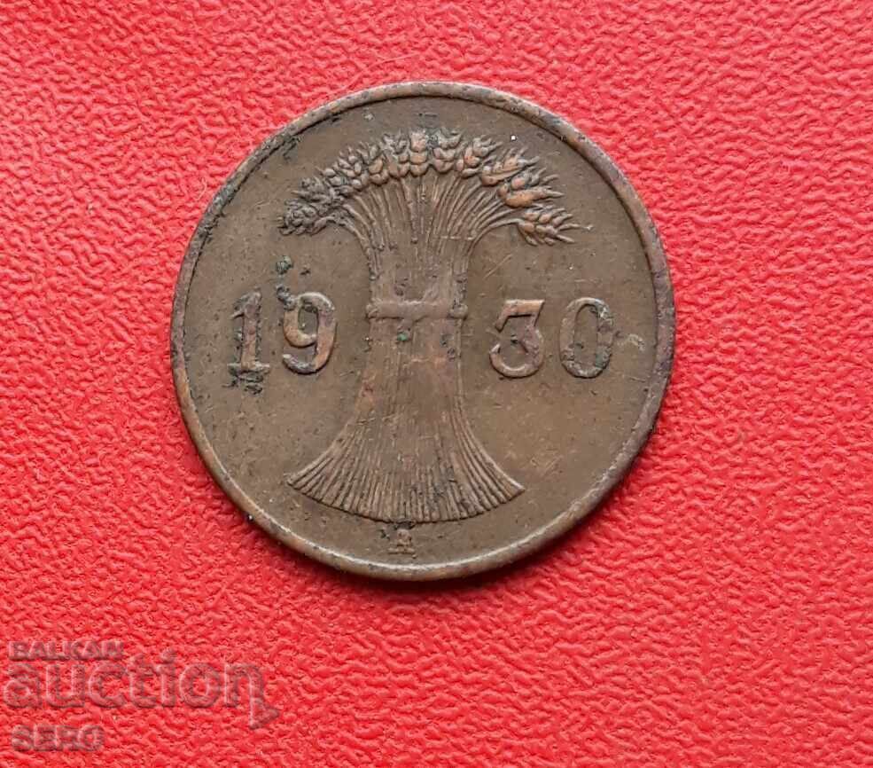 Germania-1 pfennig 1930 A-Berlin cu preț 0.60 BGN | € 0.31