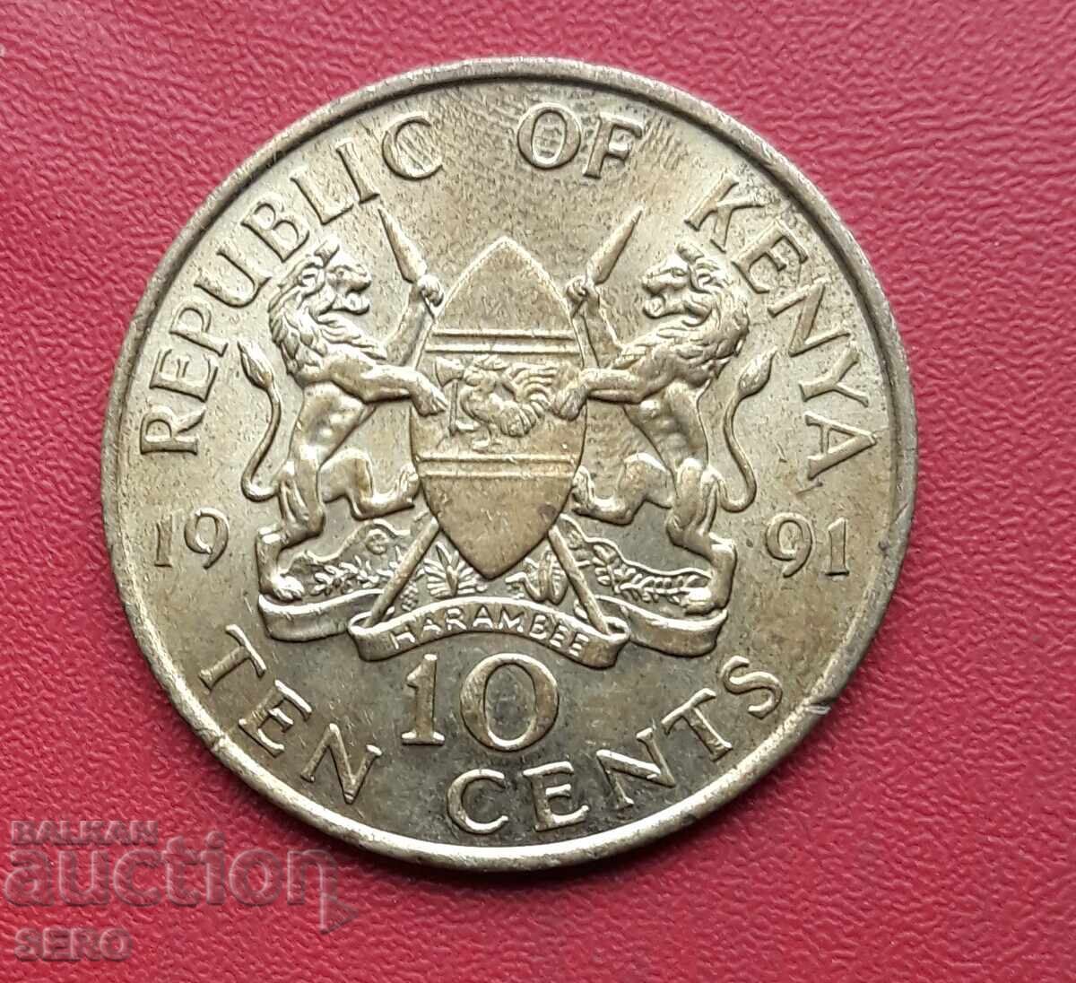 Kenya-10 cents 1991-reserved
