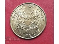 Кения-10 цента 1991-отл.запазена