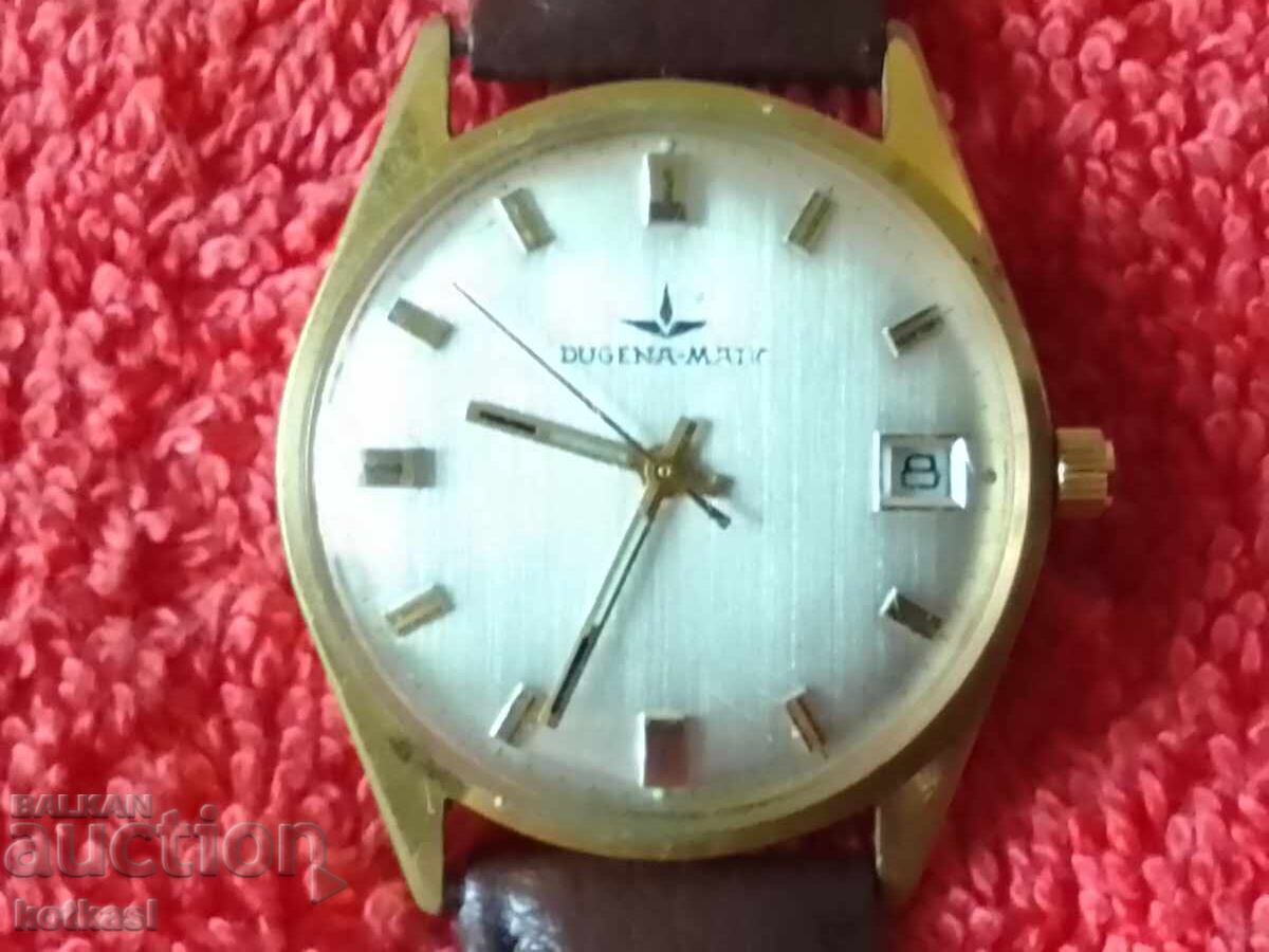 Vintage Men's Gold-Plated Automatic DUGENA-MATIC Wristwatch with price 255.50 BGN | € 130.64