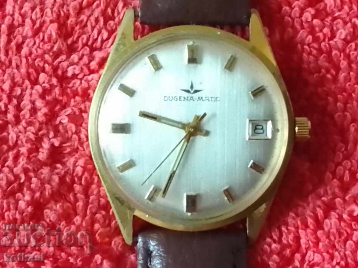 Vintage Men's Gold-Plated Automatic DUGENA-MATIC Wristwatch