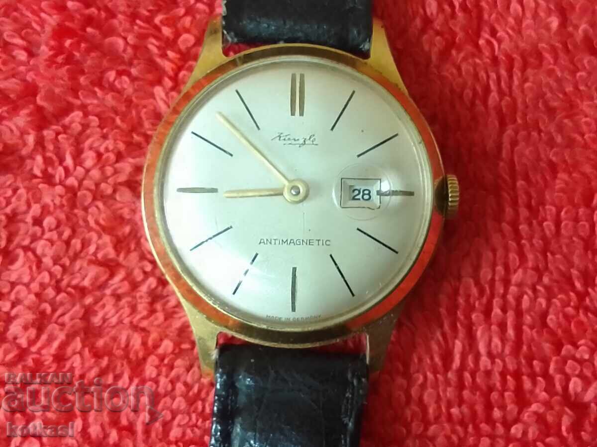 Vintage Hand-Wound Men's Mechanical Gold-Plated Watch Kienzle German Vintage Hand-Wound Men's Mechanical Gold-Plated Watch Kienzle German