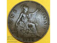 Marea Britanie 1 Penny 1930 George V 30mm Bronz
